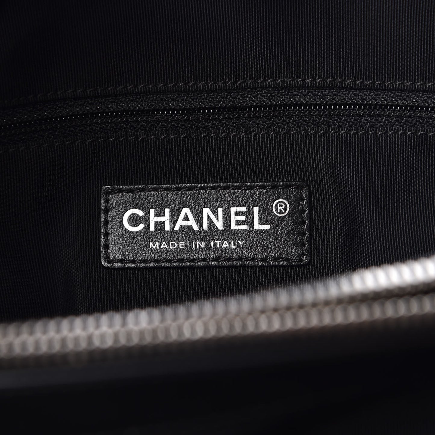 Glazed Calfskin Boy Tote Black