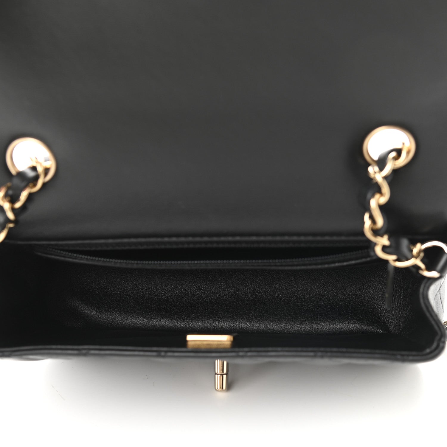 Chanel Lambskin Quilted Mini Rectangular Flap Black 5 of 9