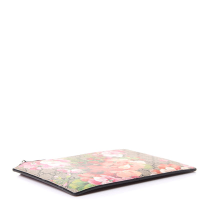 Gucci GG Supreme Monogram Blooms Small Zip Pouch Beige Multicolor Dry Rose 4 of 8