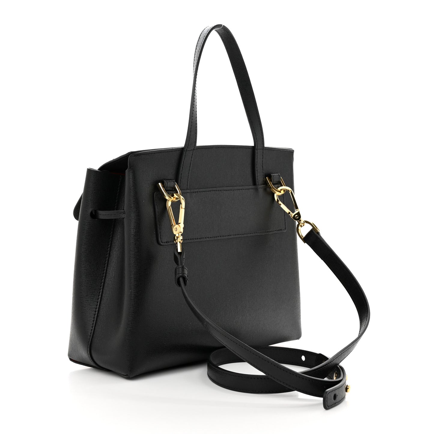 Calfskin Mini Lady Bag Black Flamma