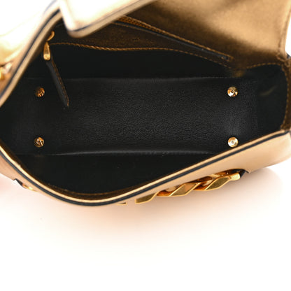 Valentino Garavani Laminated Nappa Small Vlogo Chain Shoulder Bag Antique Brass 5 of 12