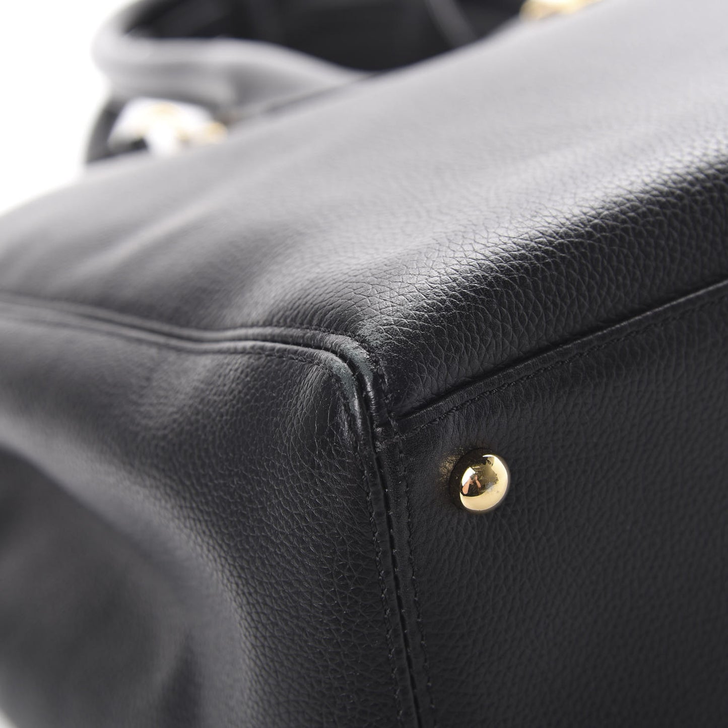 Calfskin Cerf Executive Shopper Tote Black
