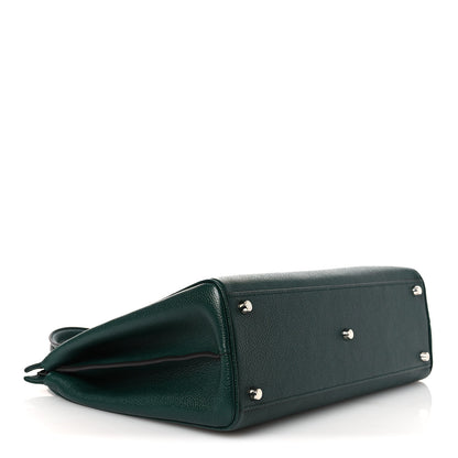 Gucci Grainy Calfskin Medium Zumi Top Handle Bag Vintage Green 4 of 16