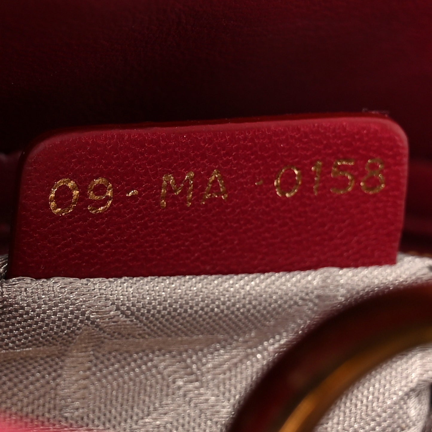 Lambskin Cannage Small Lucky Badges My Lady Dior Scarlet Red