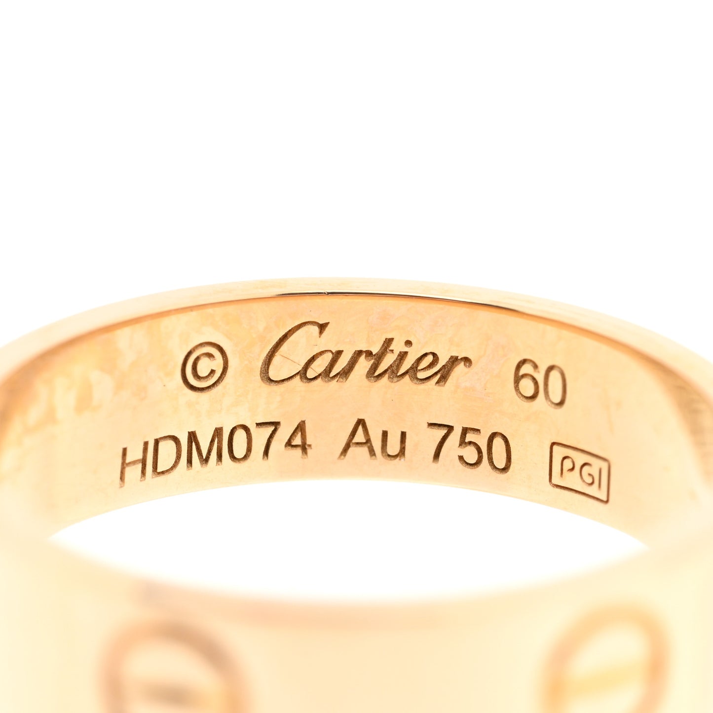 18K Yellow Gold 5.5mm LOVE Ring 60 9