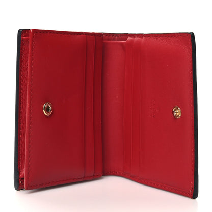 Gucci GG Supreme Monogram Blooms Card Case Wallet Beige Blue Navy Hibiscus Red 5 of 8