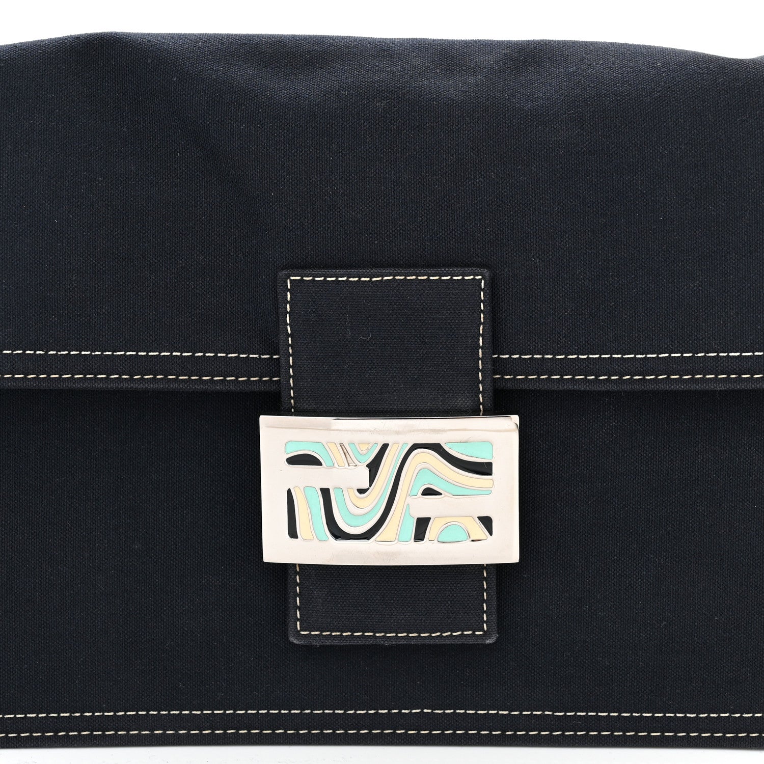 Fendi Canvas Baguette Blue 7 of 14