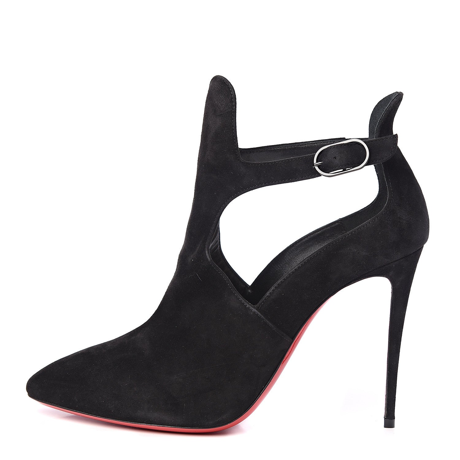 Christian Louboutin Veau Velours Canadada 100 Booties 39.5 Black 1 of 8