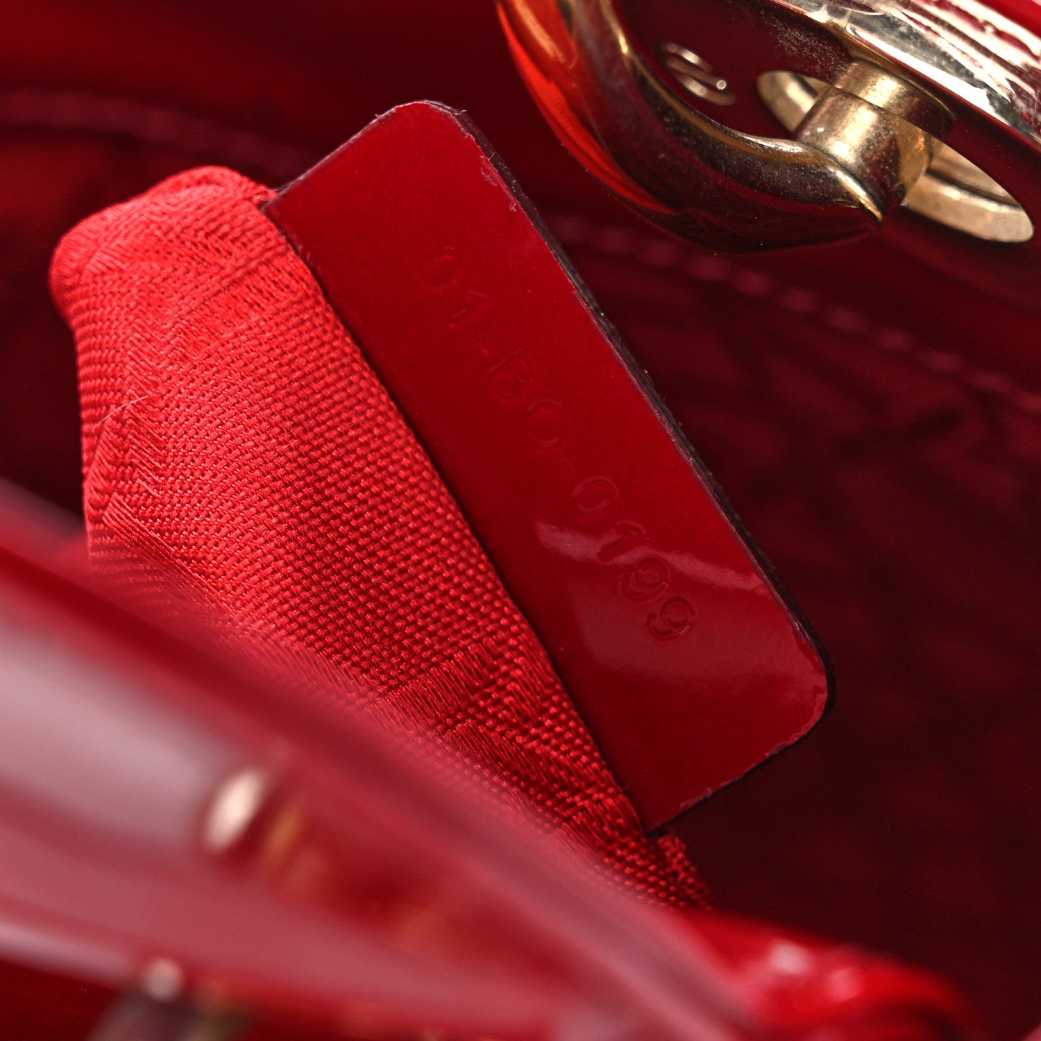 Christian Dior Patent Cannage Mini Lady Dior Red 7 of 11