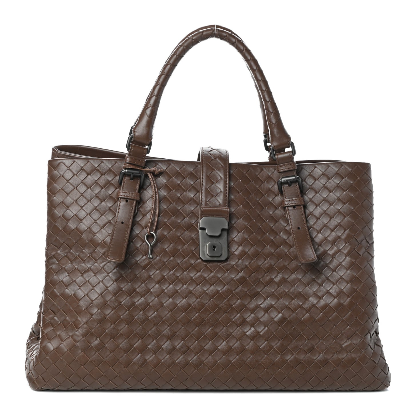 Nappa Intrecciato Medium Roma Tote Brown