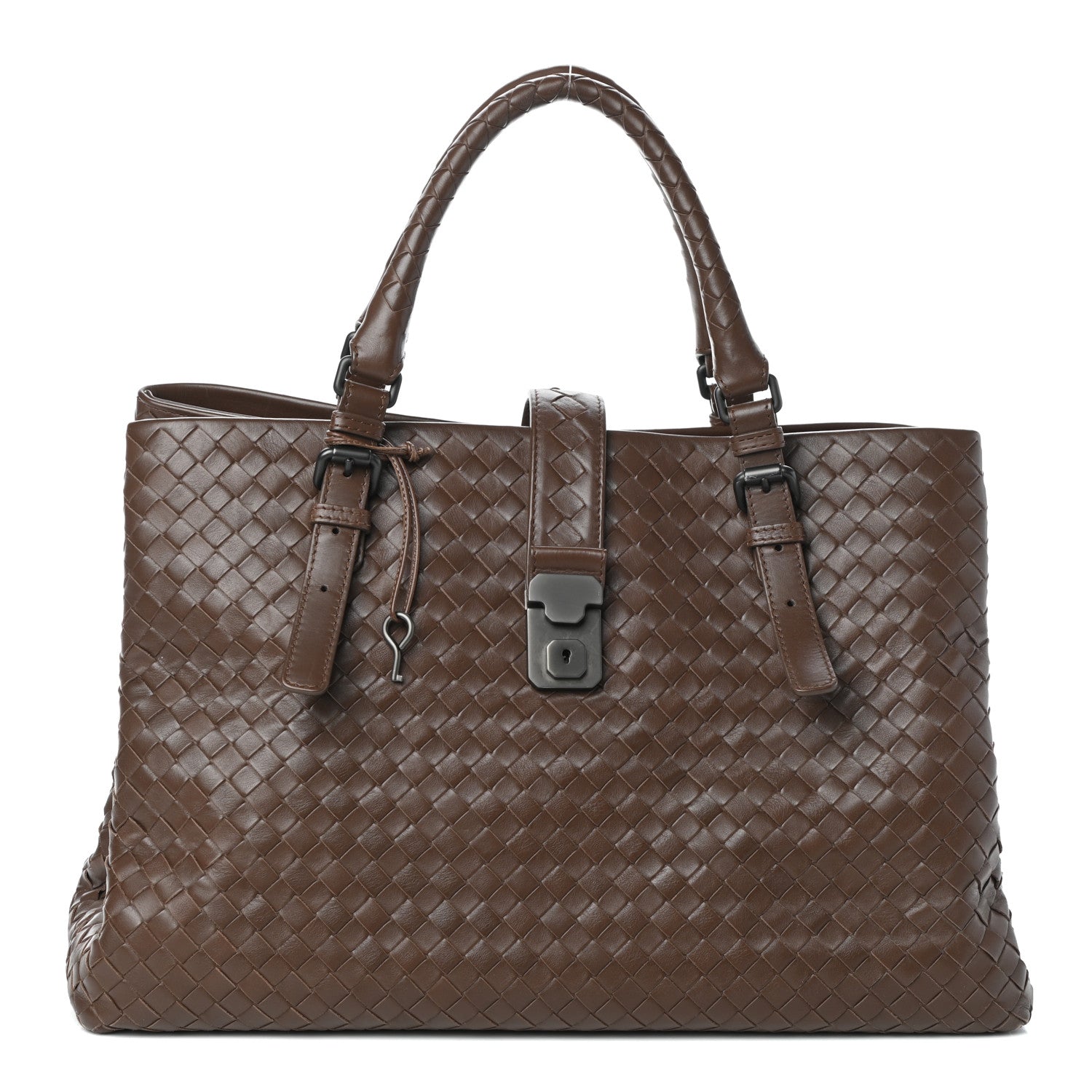 Bottega Veneta Nappa Intrecciato Medium Roma Tote Brown 1 of 10