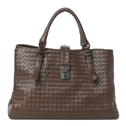 Bottega Veneta Nappa Intrecciato Medium Roma Tote Brown 1 of 10