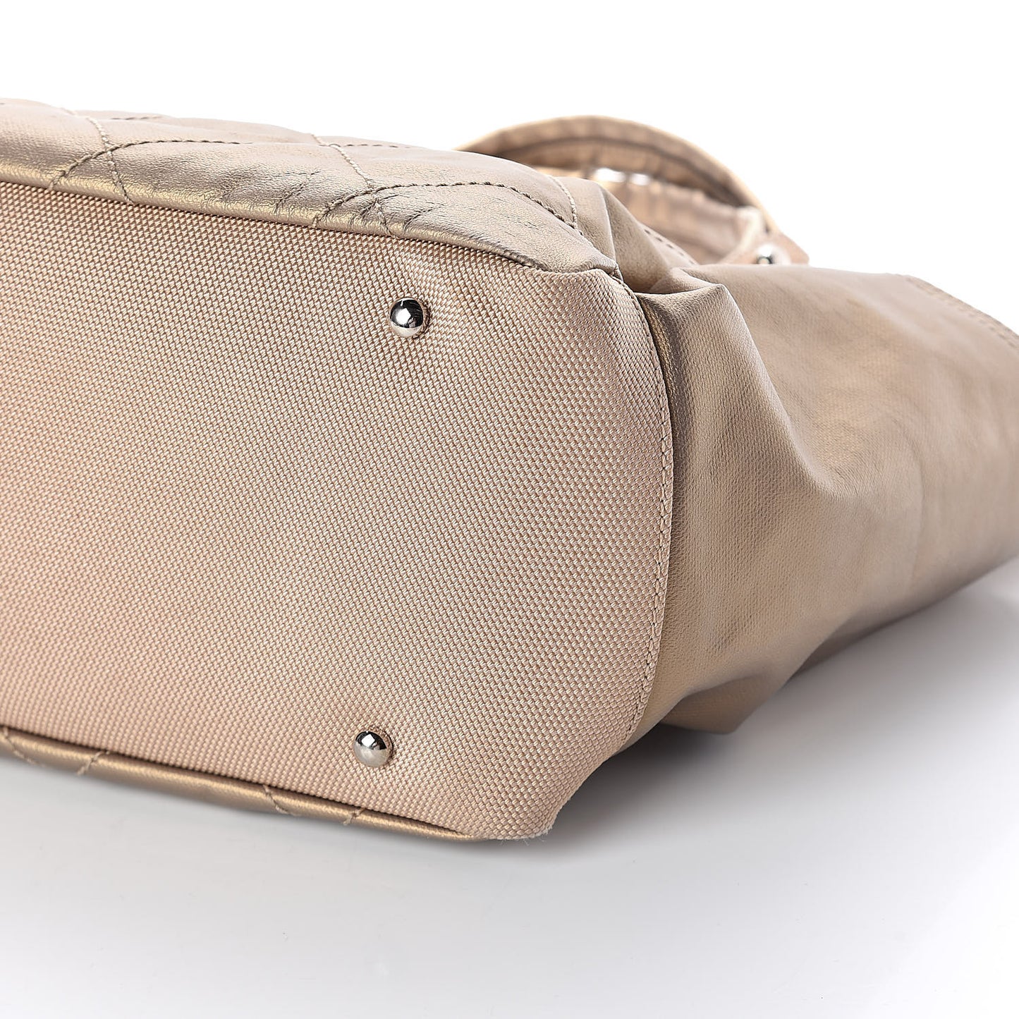 Metallic Coated Canvas Large Paris Biarritz Tote Gold