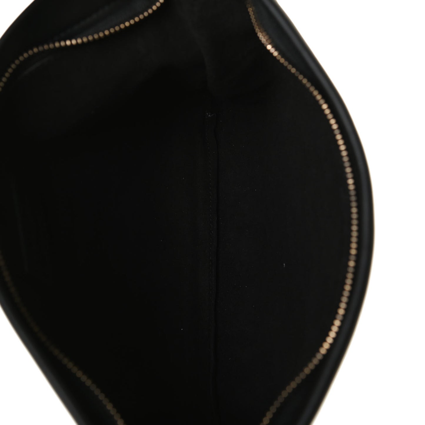 Calfskin Medium Diordouble Zip Pouch Black