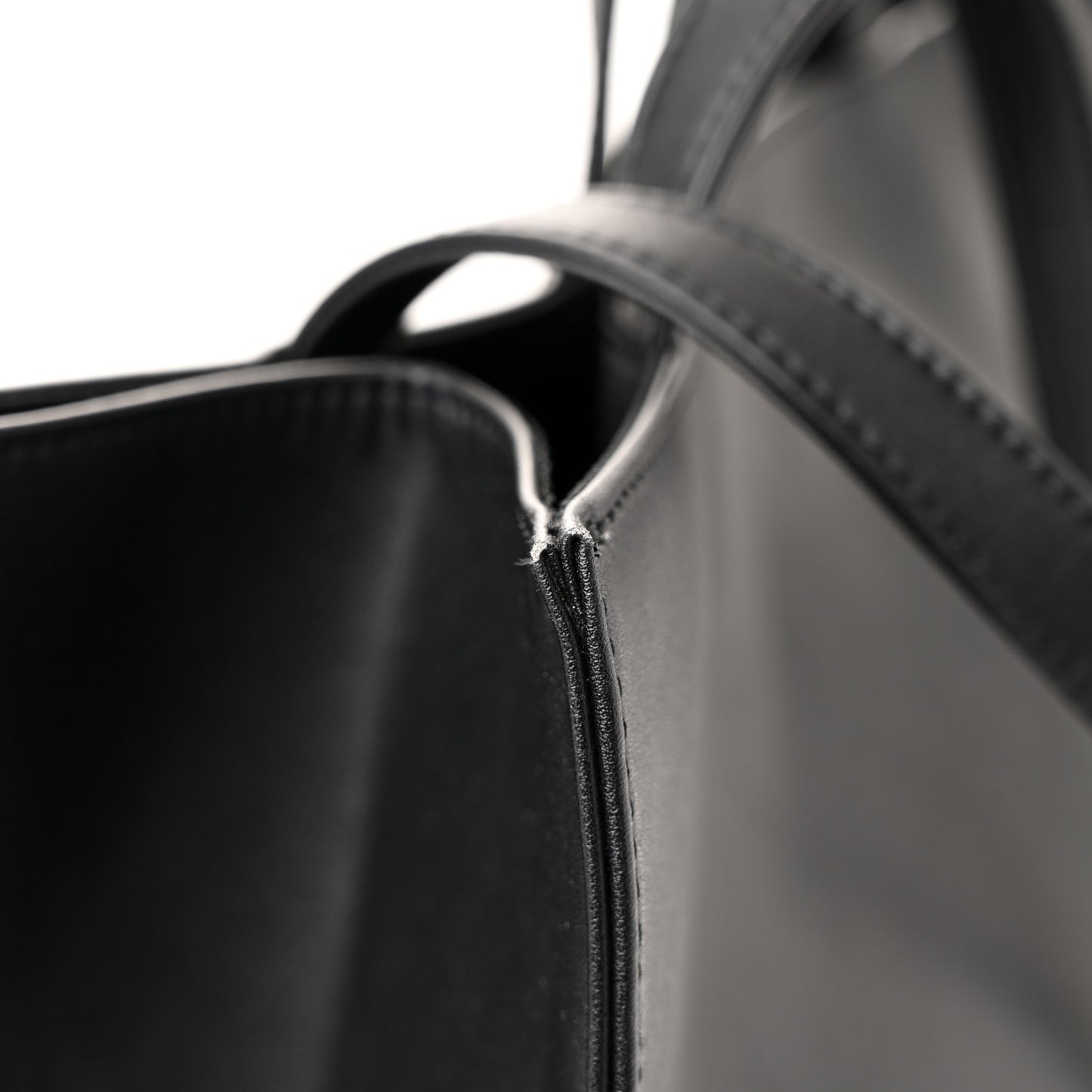 Vegan Leather Large Shopping Bag Black