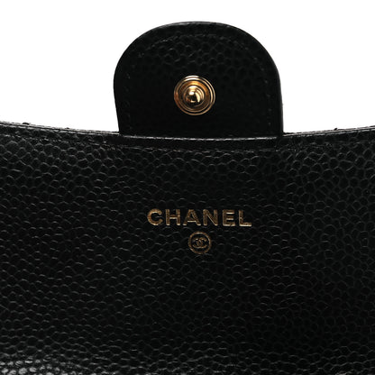 Chanel Caviar Quilted Large Gusset Flap Wallet Black 11 of 20
