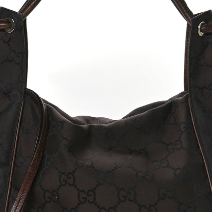 Gucci Nylon Monogram Hobo Bag Brown 8 of 11