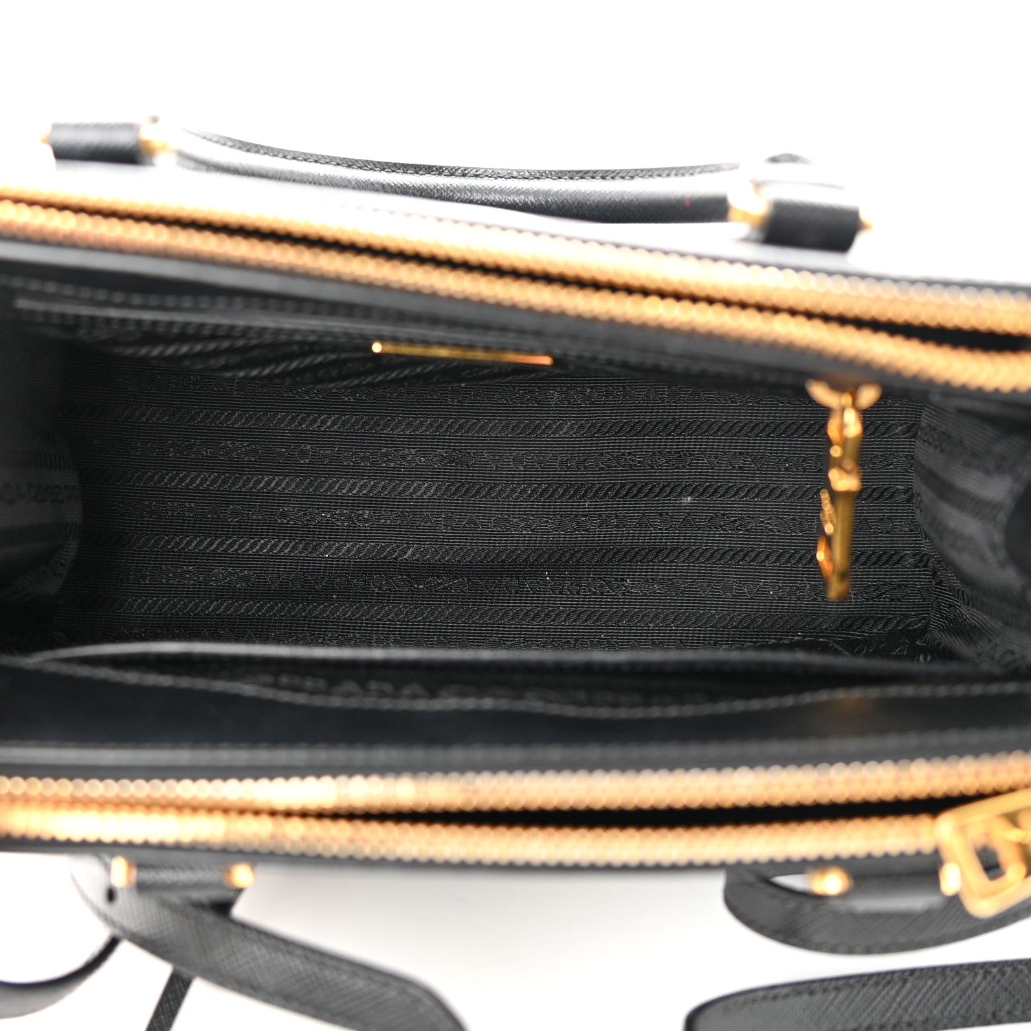 Prada Saffiano Lux Mini Galleria Double Zip Tote Black 5 of 11