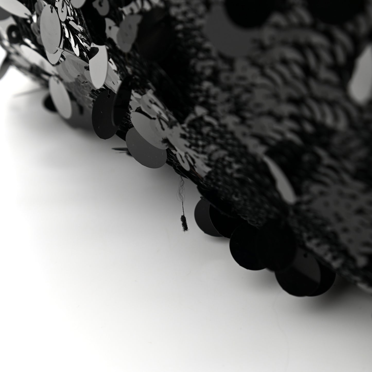 Paillettes Vitello Signaux Bag Black