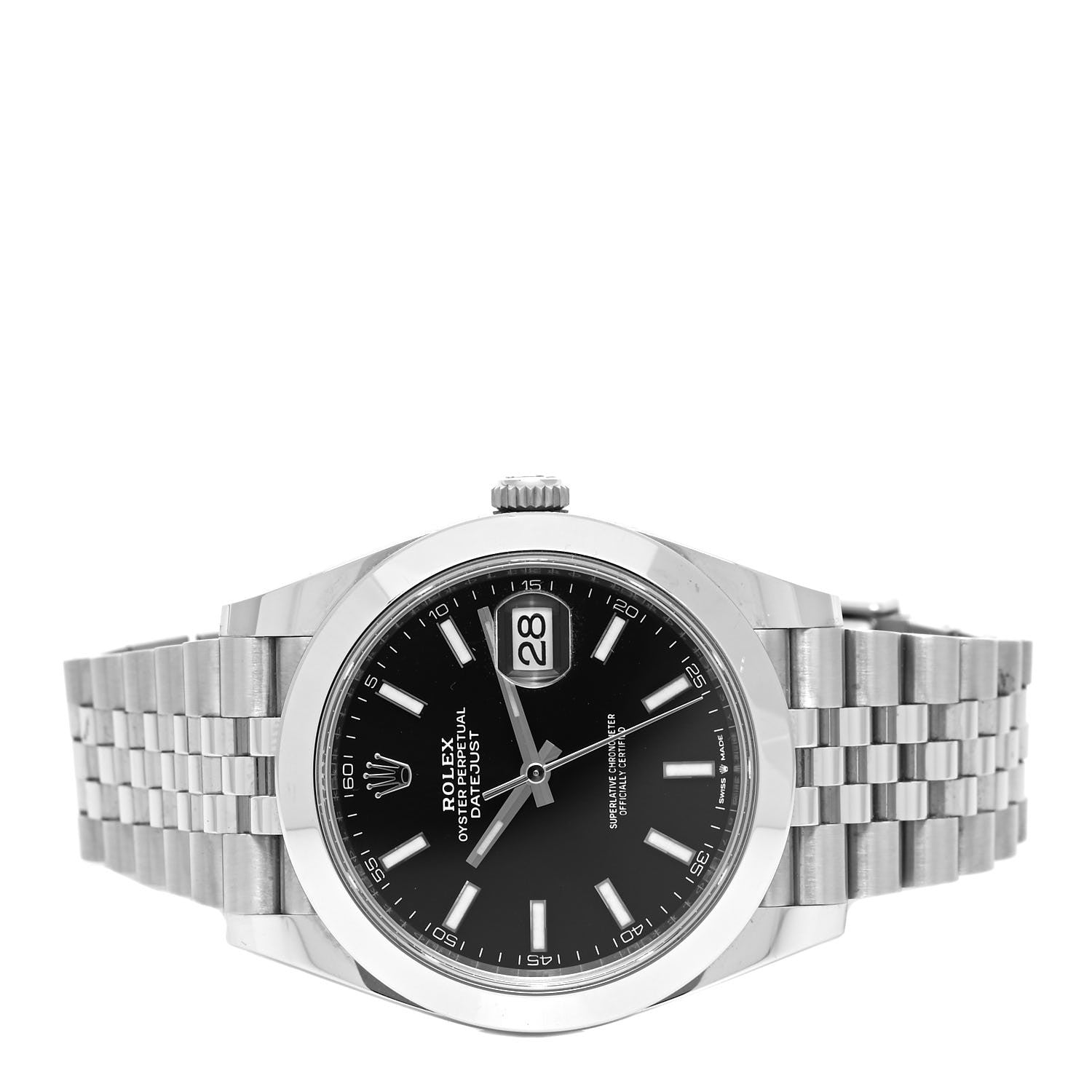 Rolex Stainless Steel 41mm Oyster Perpetual Datejust Watch Black 126300 2 of 5
