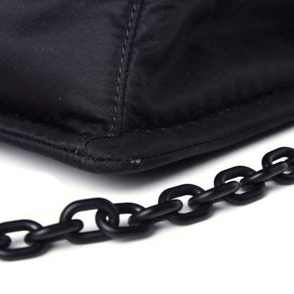 Prada Nylon Tessuto Chain Shoulder Bag Black 10 of 10