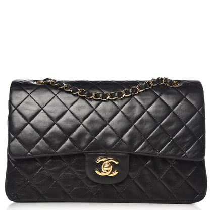 Chanel Lambskin Quilted Medium Double Flap Black 1 of 11