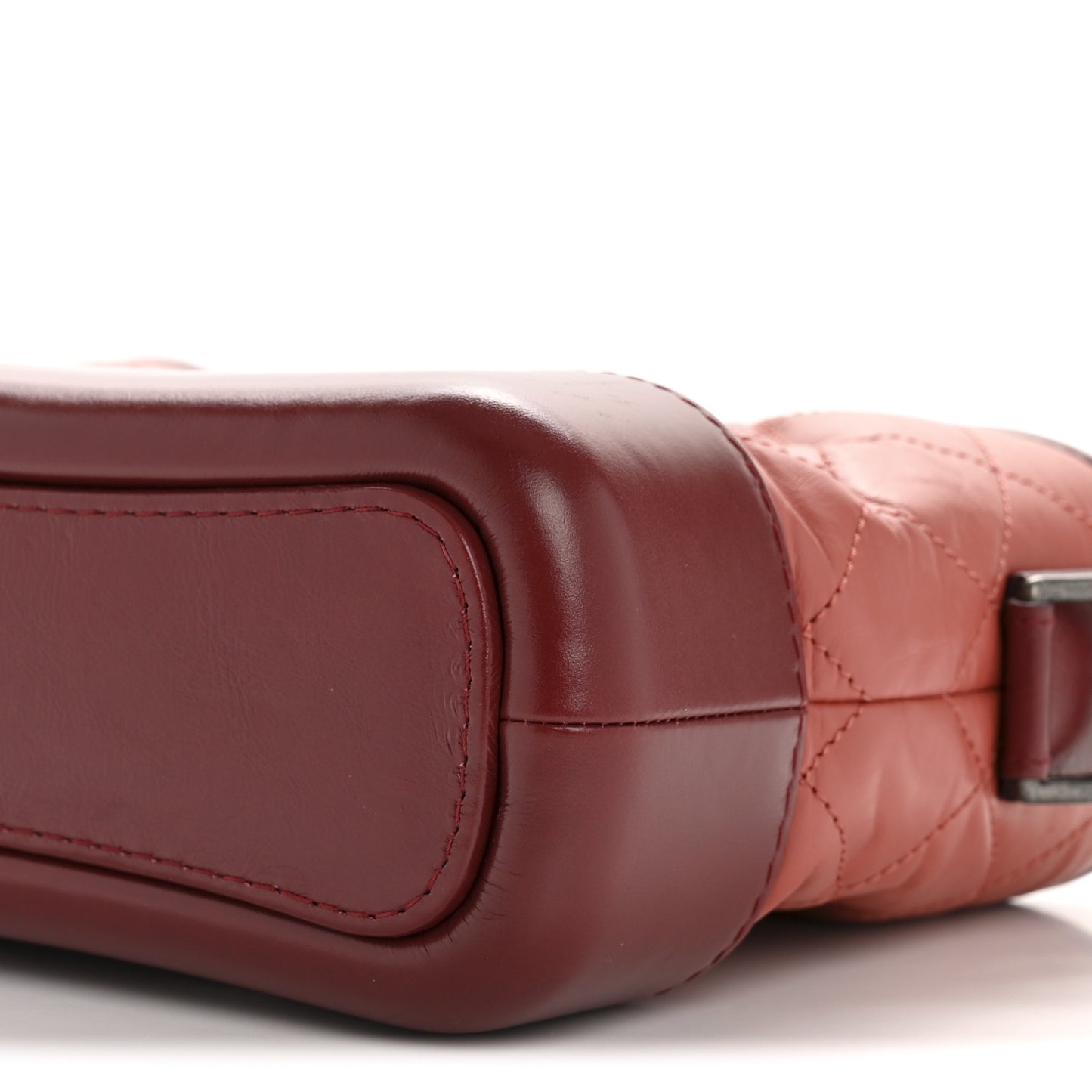Aged Calfskin Quilted Small Gabrielle Hobo Red