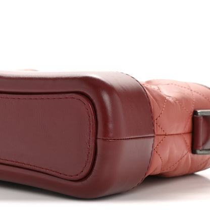 Chanel Aged Calfskin Quilted Small Gabrielle Hobo Red 10 of 12