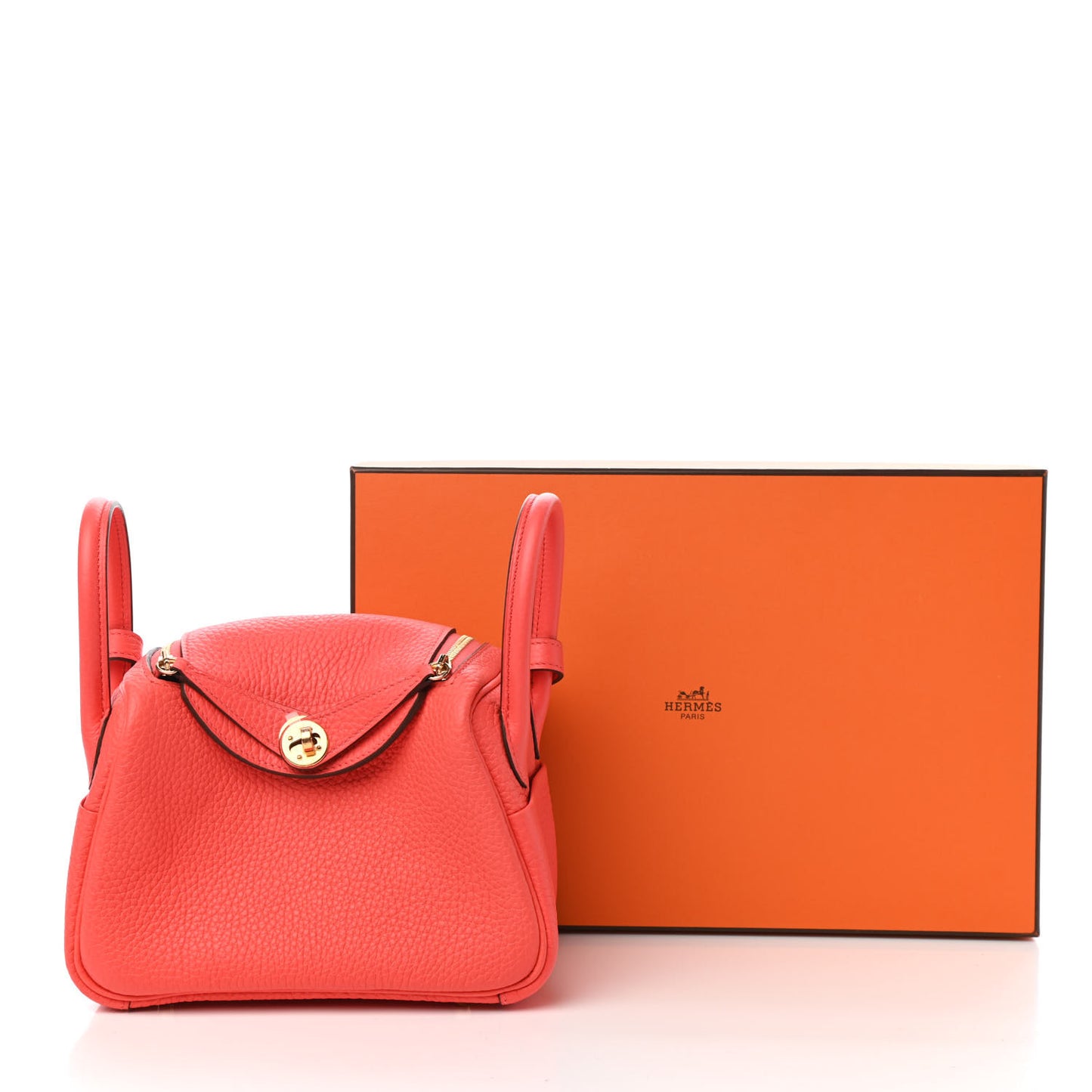 Taurillon Clemence Mini Lindy 20 Rose Texas