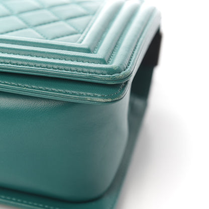 Chanel Lambskin Quilted Medium Boy Flap Green 9 of 9