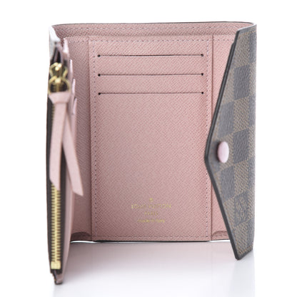Louis Vuitton Damier Ebene Victorine Wallet Rose Ballerine 5 of 8