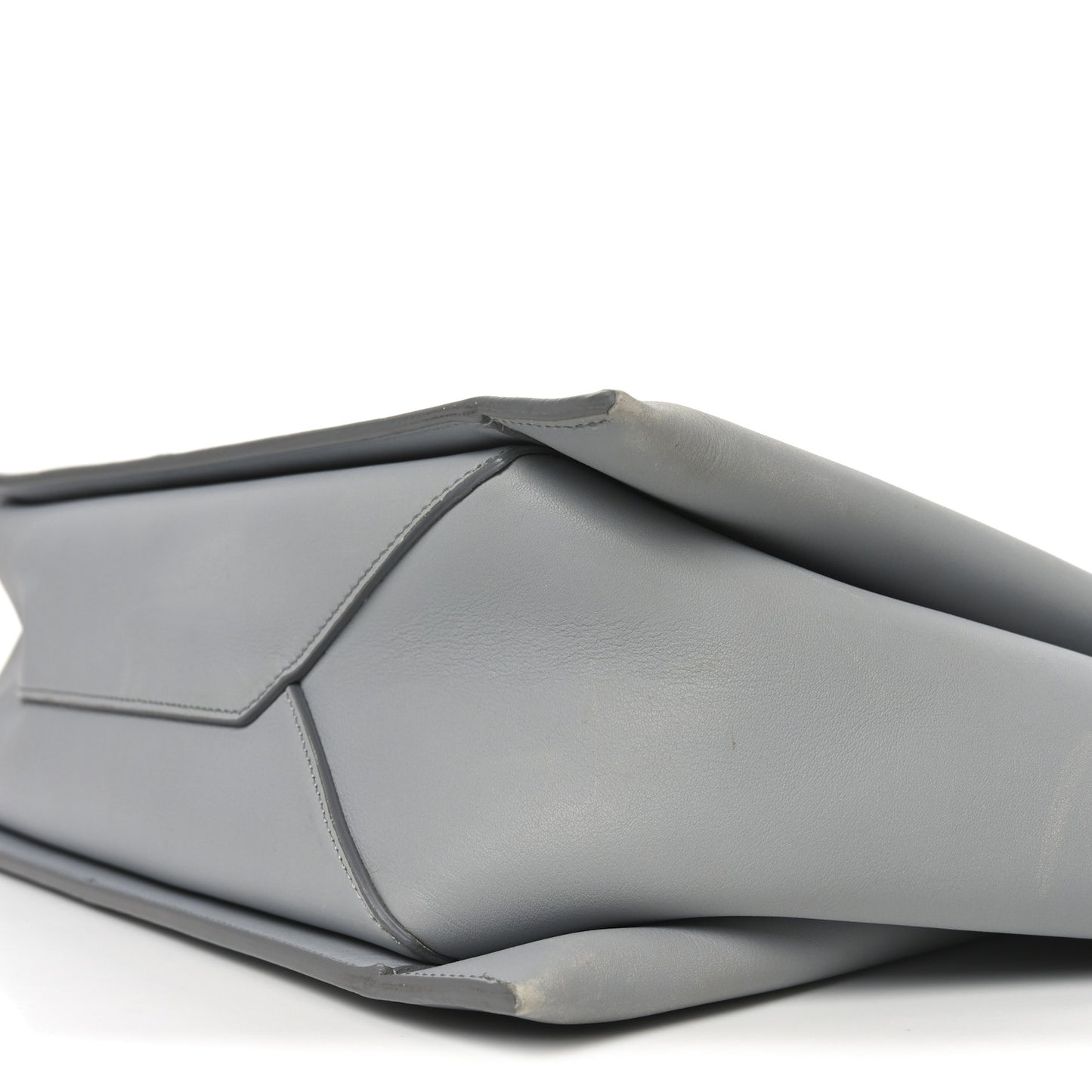 Smooth Calfskin Medium Tri-Fold Bag Pearl Grey