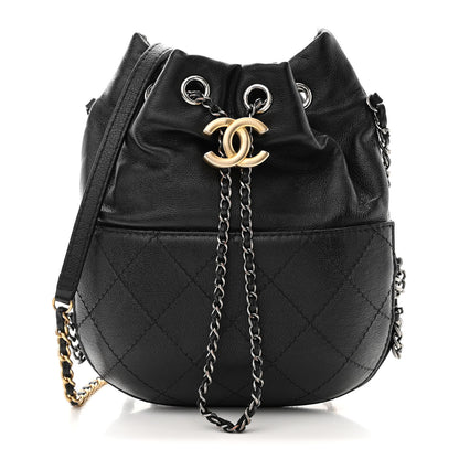 Chanel Calfskin Quilted Small Gabrielle Bucket Black 1 of 11
