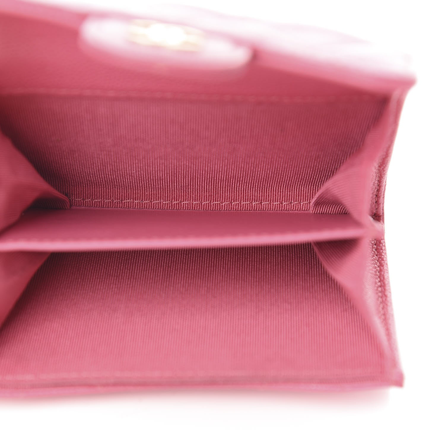 Chanel Iridescent Caviar Quilted Flap Card Holder Wallet Pink 5 of 9