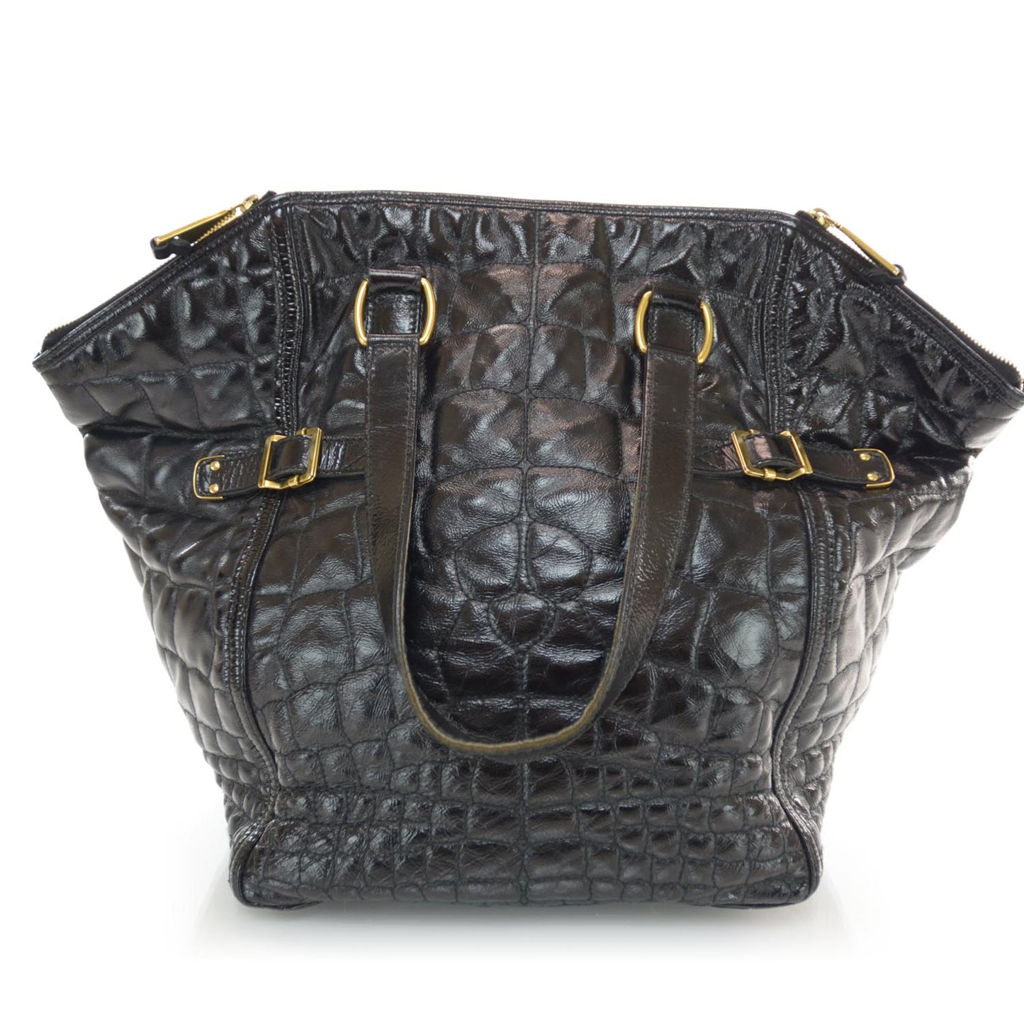 Patent Croc Downtown Tote Black