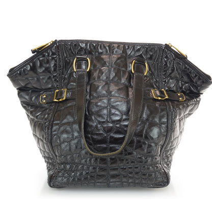 Saint Laurent Patent Croc Downtown Tote Black 3 of 7