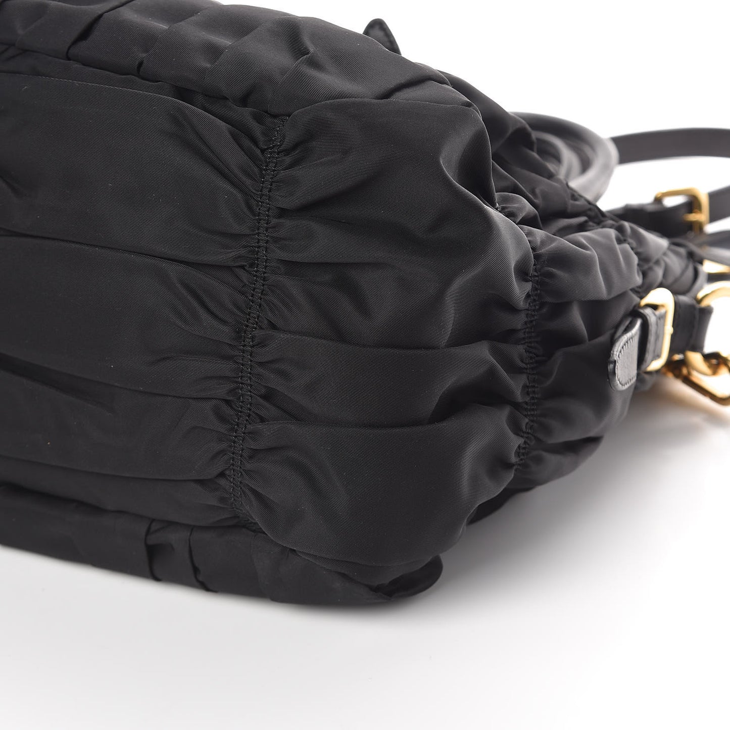 Tessuto Nylon Gaufre Satchel Black