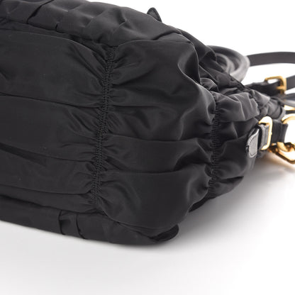 Prada Tessuto Nylon Gaufre Satchel Black 9 of 9