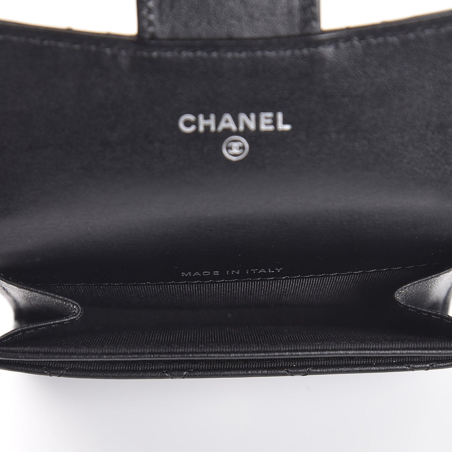 Aged Calfskin Quilted Reissue Flap Card Holder So Black