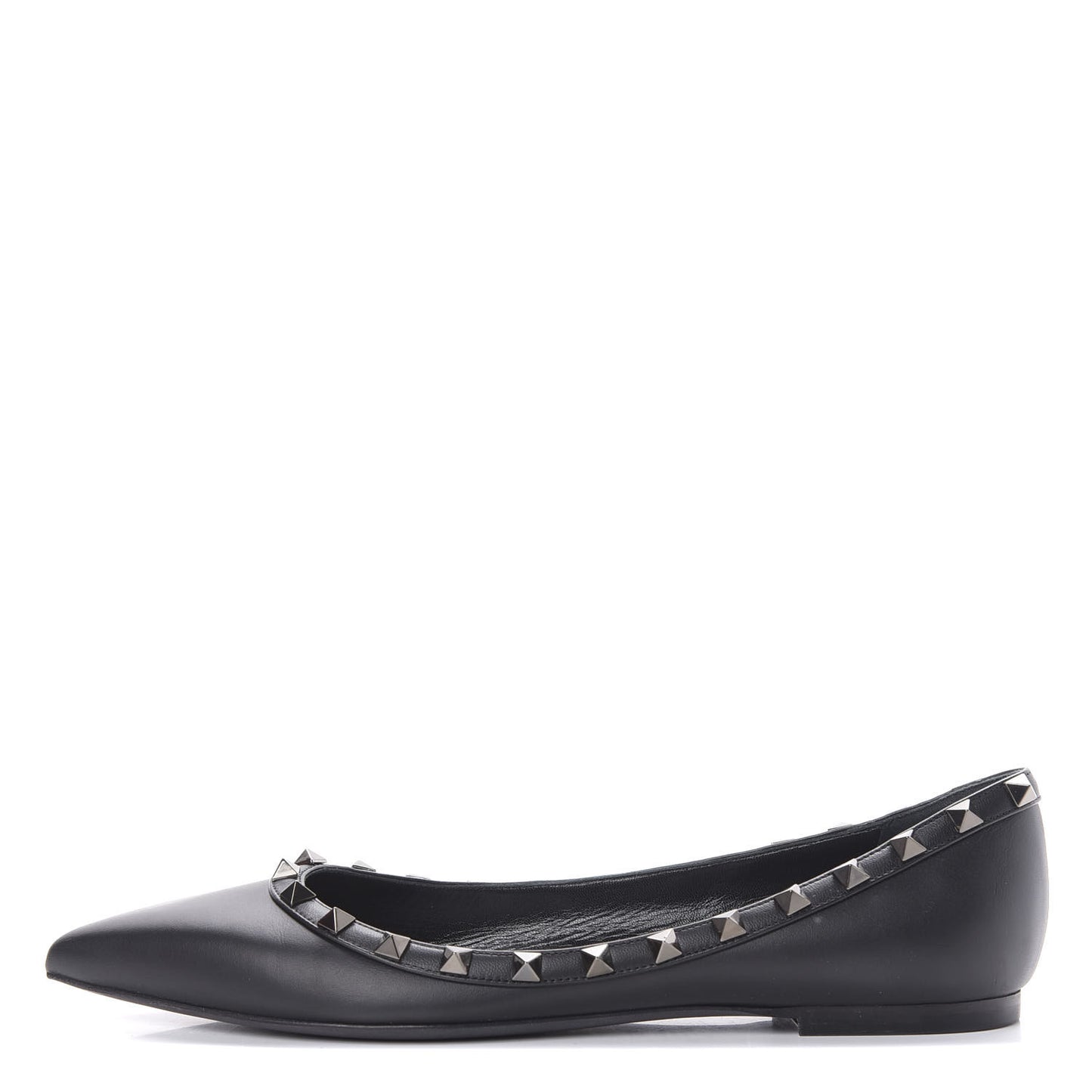 Nappa Rockstud Ballerina Flats 39 Black
