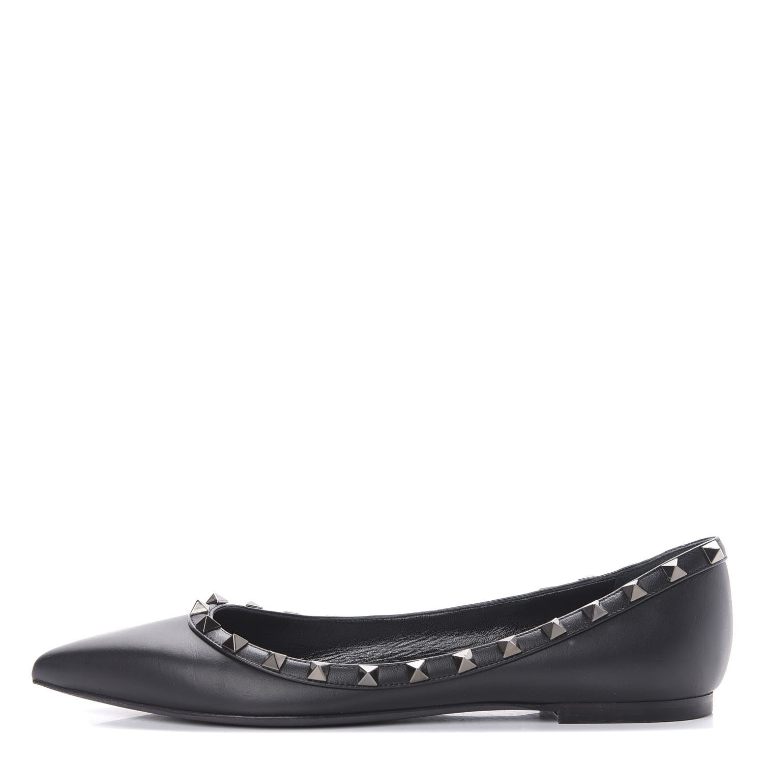 Valentino Garavani Nappa Rockstud Ballerina Flats 39 Black 1 of 10