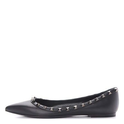 Valentino Garavani Nappa Rockstud Ballerina Flats 39 Black 1 of 10