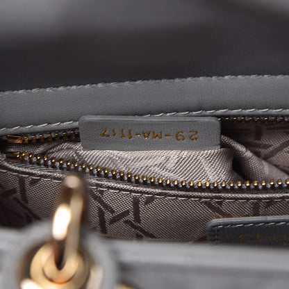Christian Dior Lambskin Cannage Small My Lady Dior Gris 6 of 9