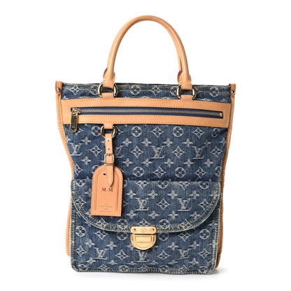 Louis Vuitton Monogram Denim Sac Plat Blue 1 of 9