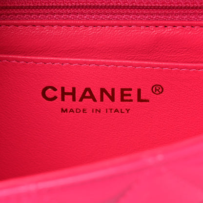 Chanel Patent Quilted Mini Rectangular Flap Pink 6 of 11