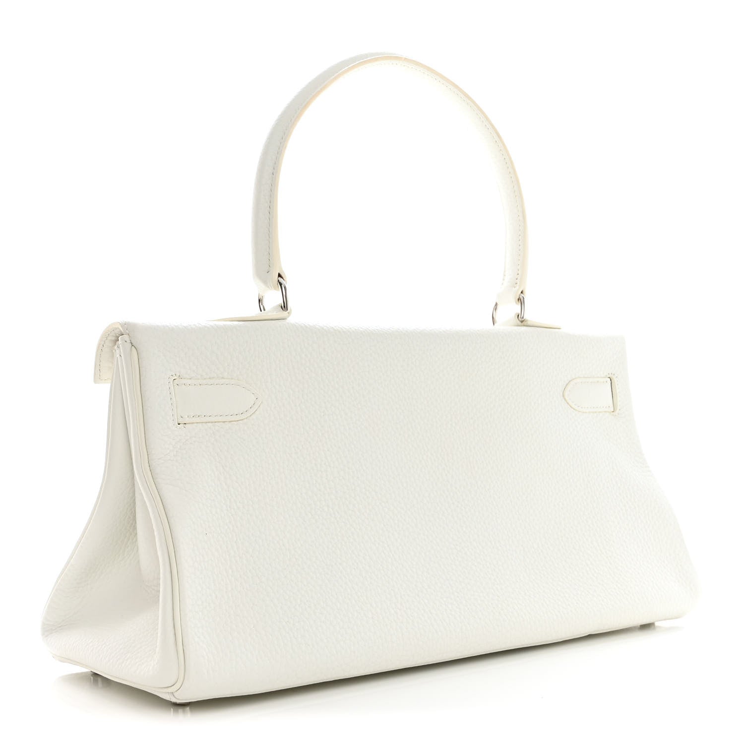 Hermes Taurillon Clemence Shoulder Kelly 40 White 3 of 14