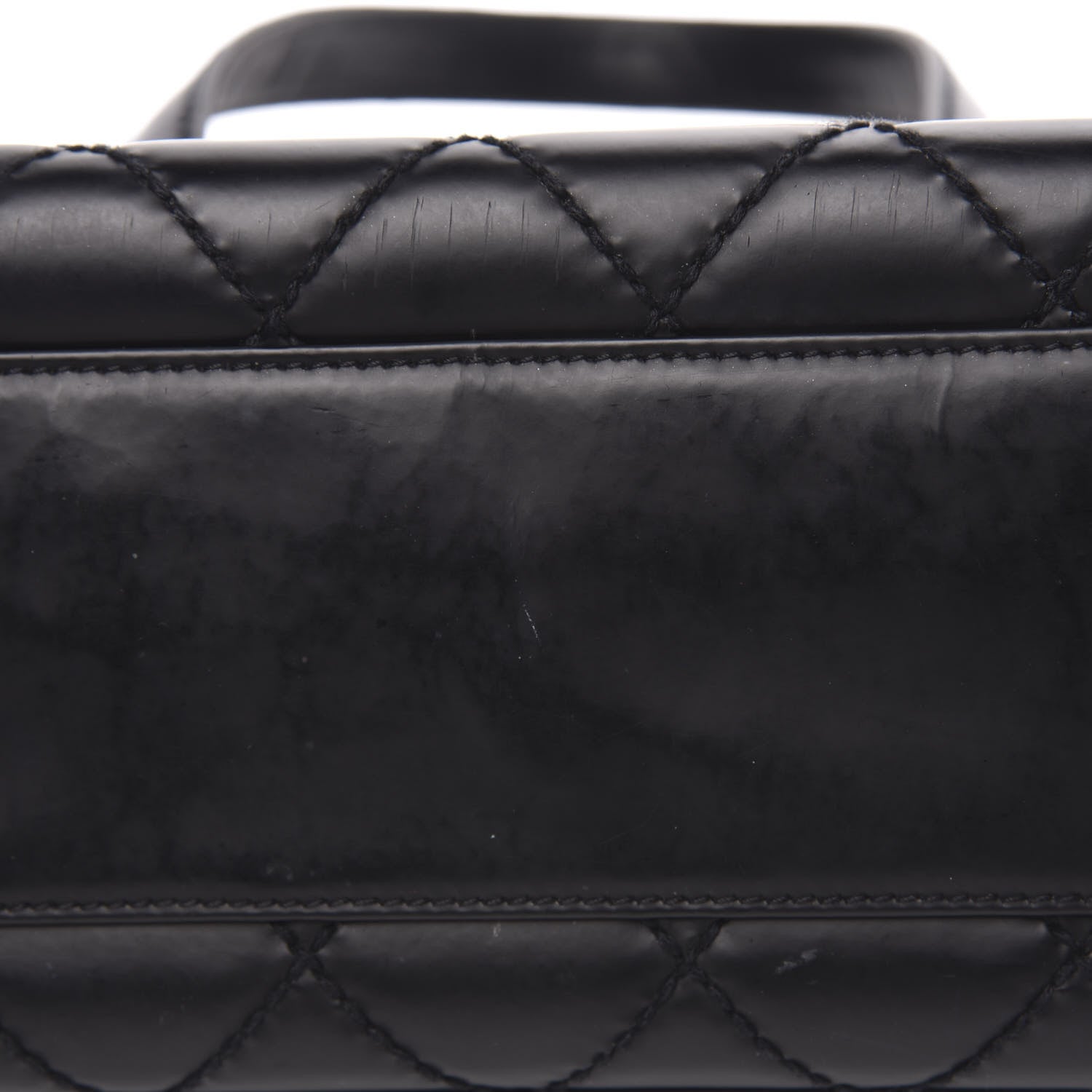 Chanel Calfskin Stitch Surpique Bowler Black 10 of 16