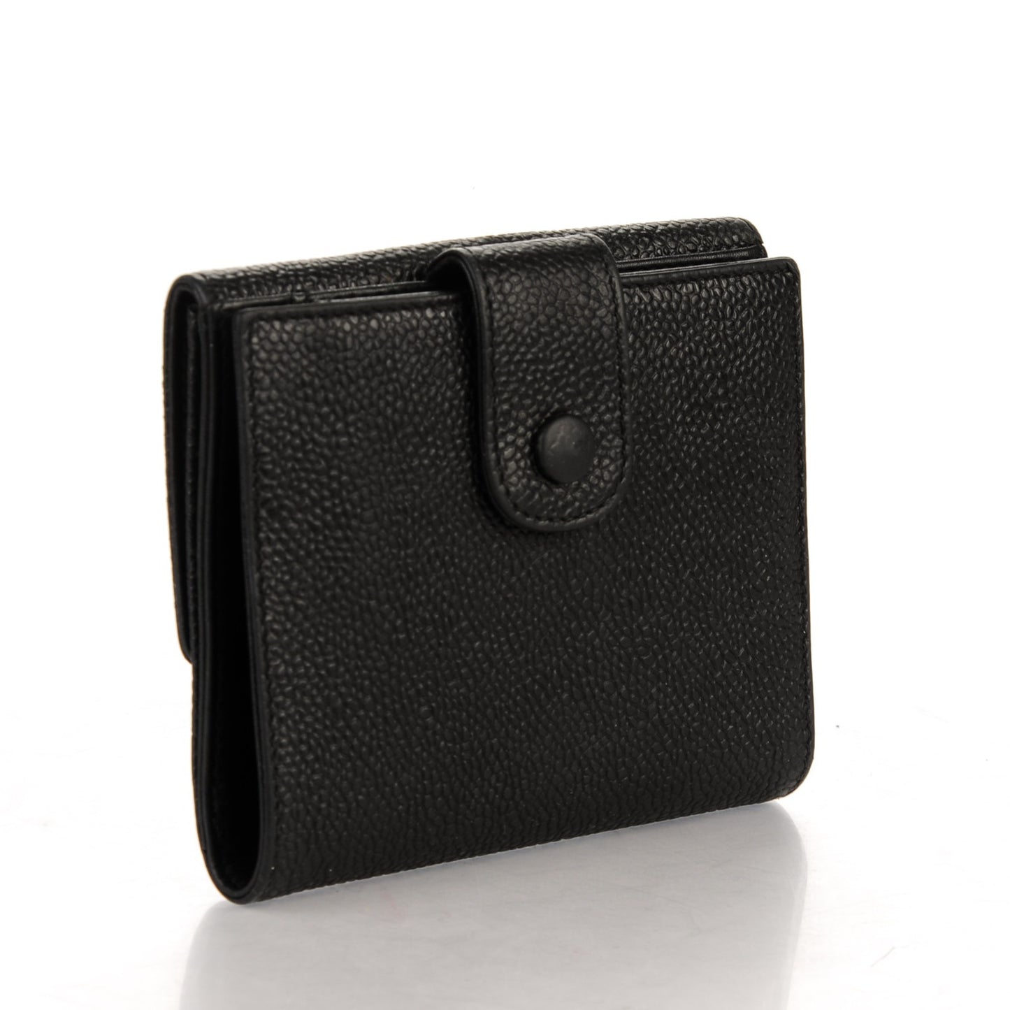 Caviar Timeless CC Compact French Wallet Black
