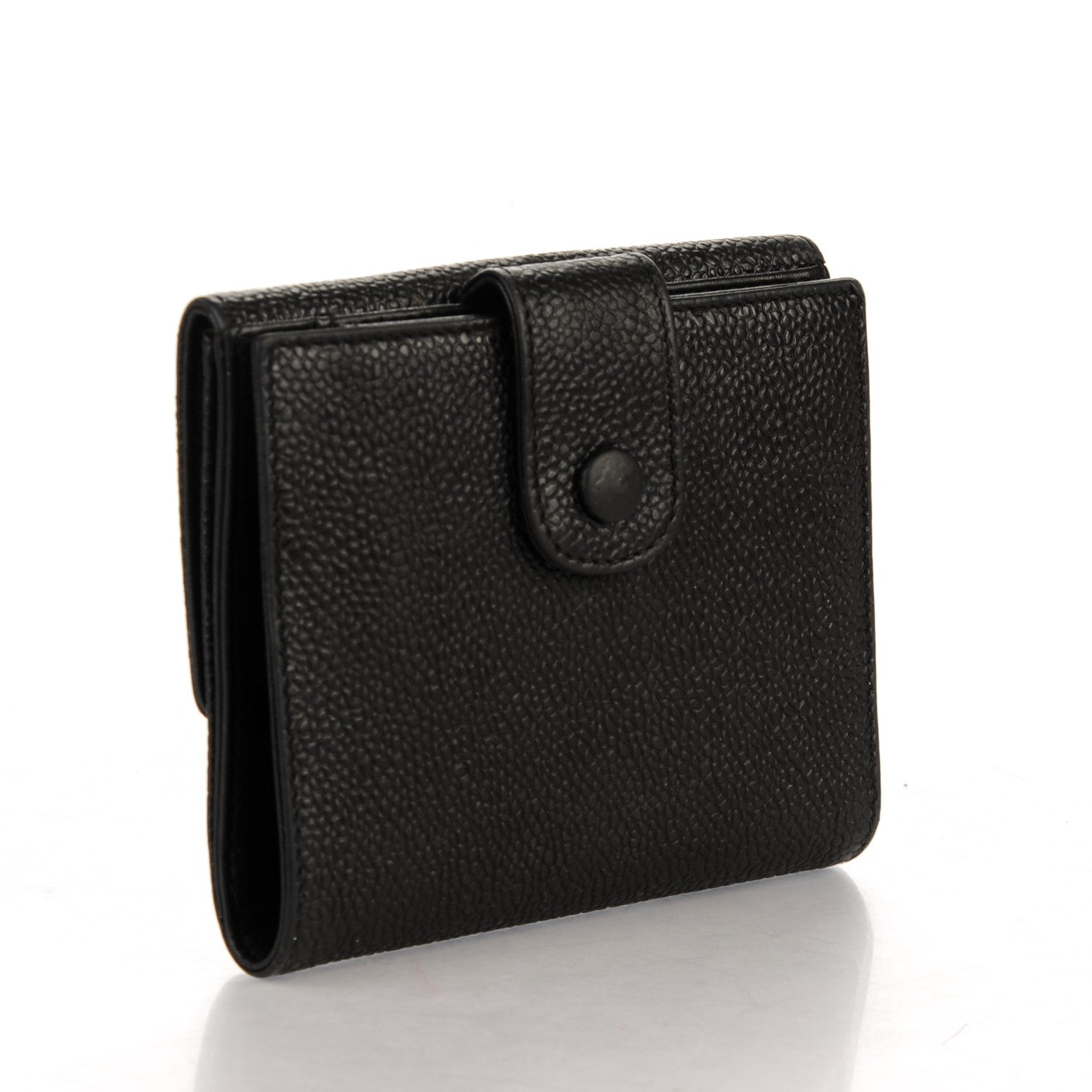 Chanel Caviar Timeless CC Compact French Wallet Black 3 of 8