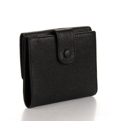 Chanel Caviar Timeless CC Compact French Wallet Black 3 of 8